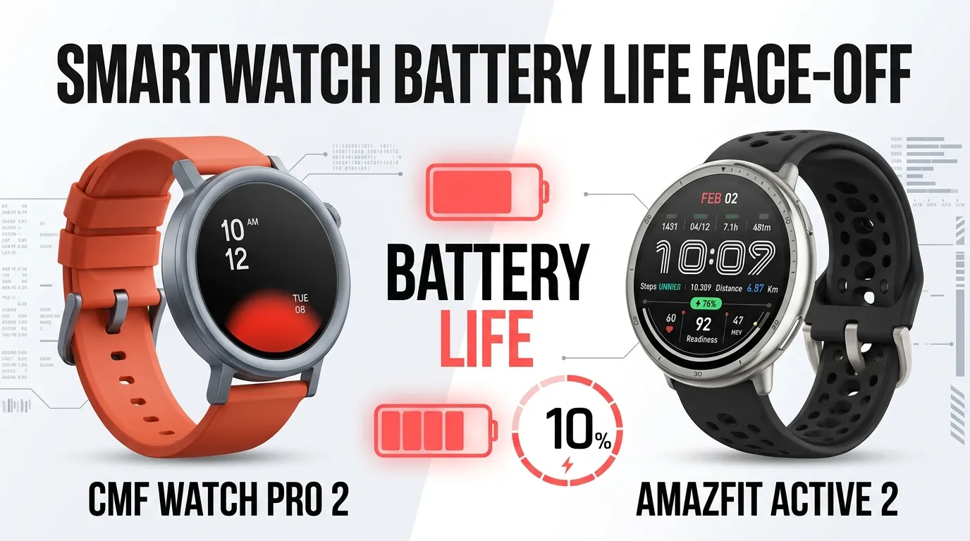 CMF Watch Pro 2 or Amazfit Active 2 for battery life