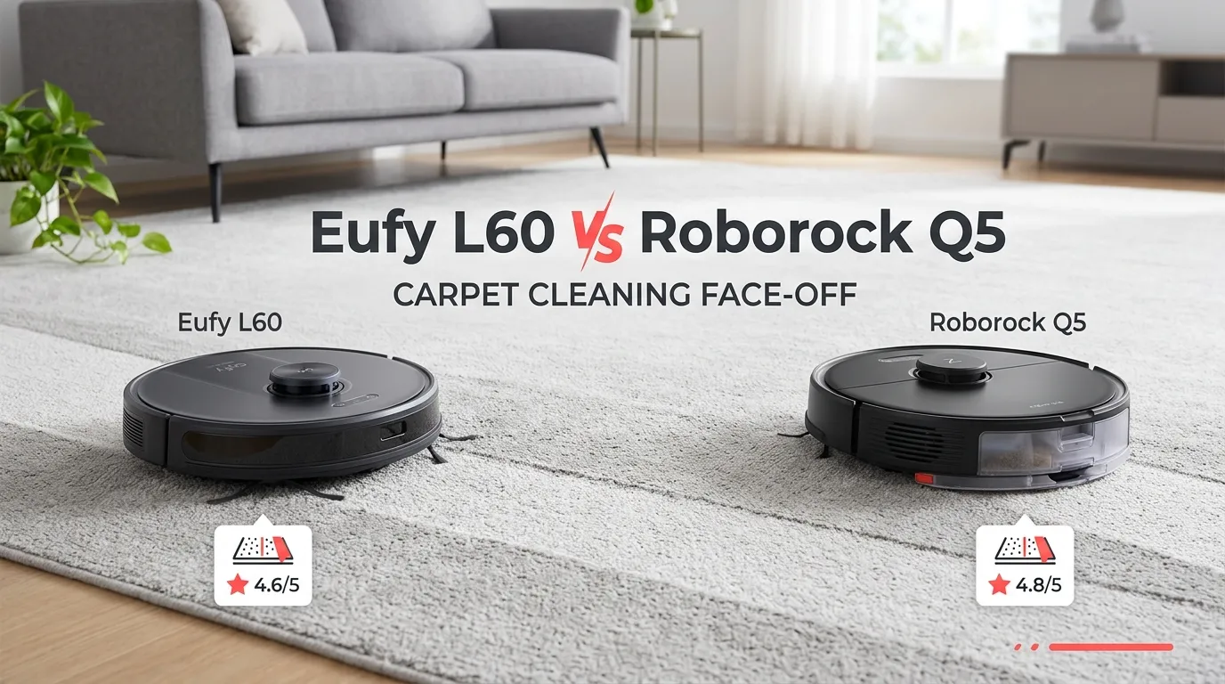 Eufy L60 or Roborock Q5 for carpet