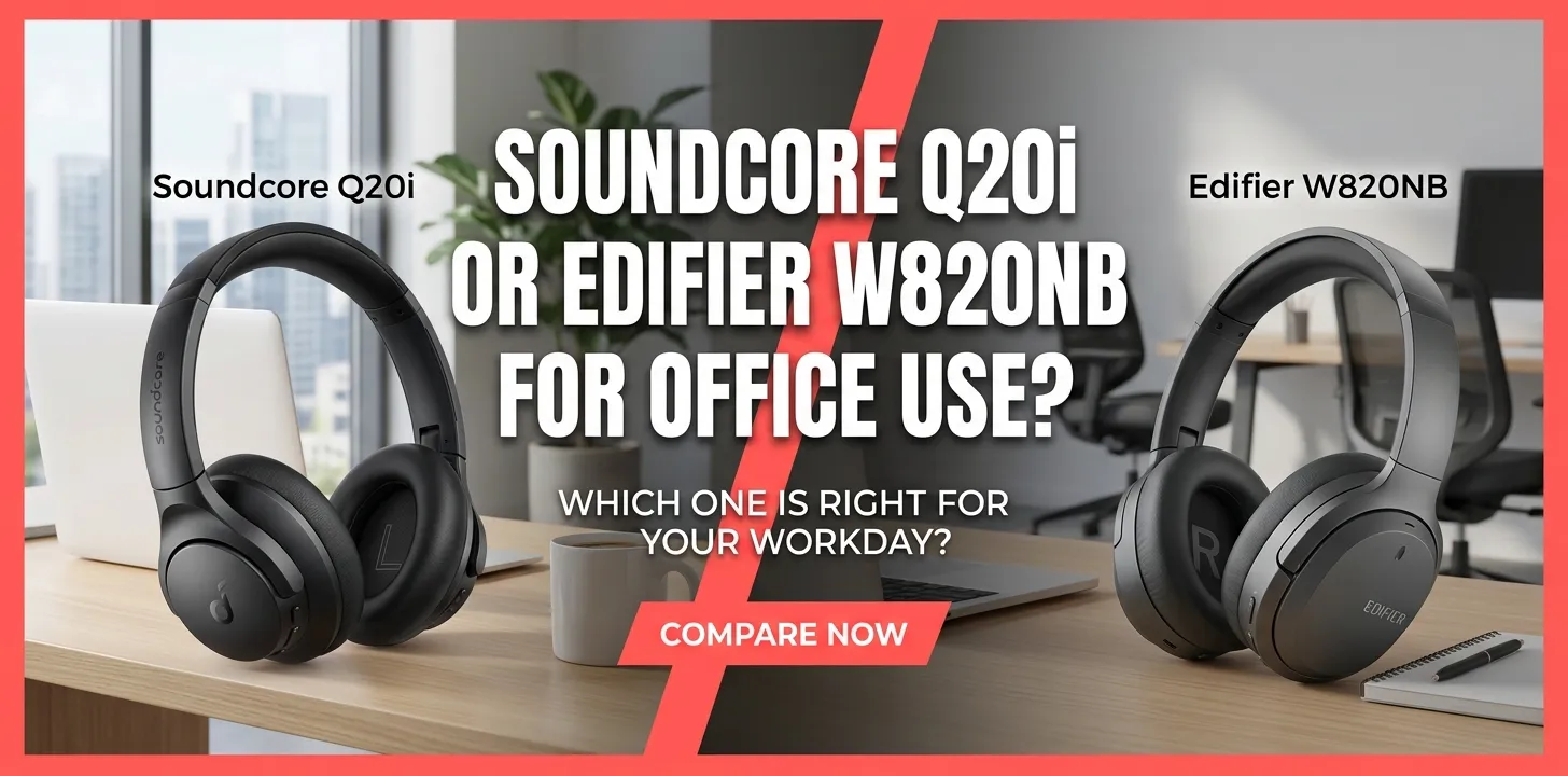 Soundcore Q20i or Edifier W820NB for office use